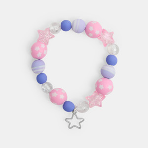 Bracelet de perles violet fille