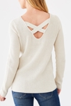 Pull écru chiné irisé de maternité 2