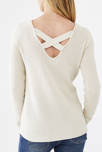 Pull écru chiné irisé de maternité 4