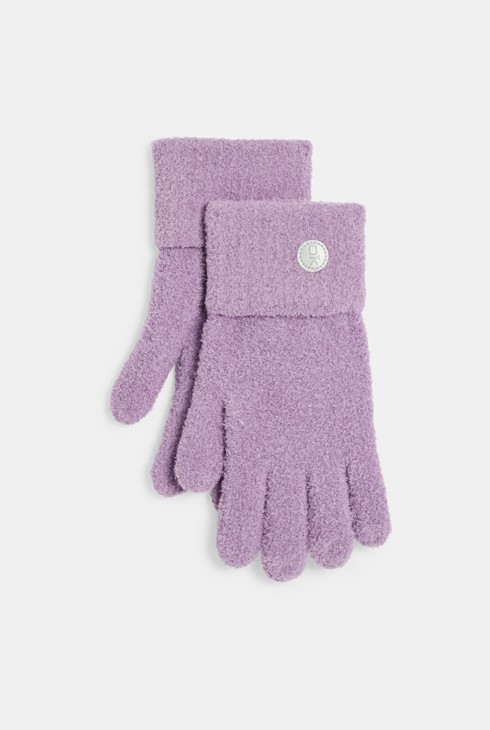 Guanti in maglia super elasticizzata viola bambina 1