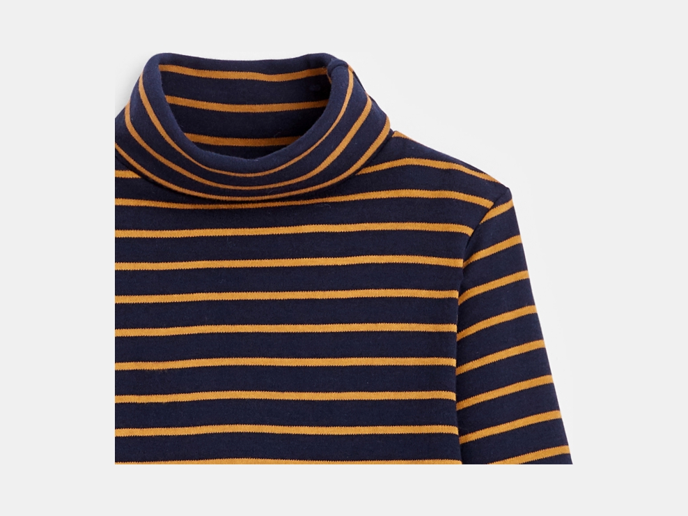 T-shirt col roulé beige garçon 2