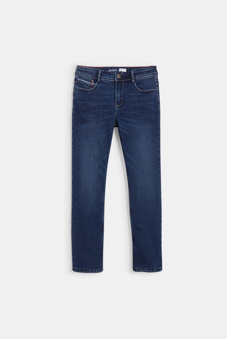 Jean droit doublé polaire bleu garçon 1