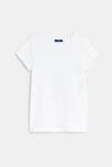 T-shirt manches courtes uni blanc fille