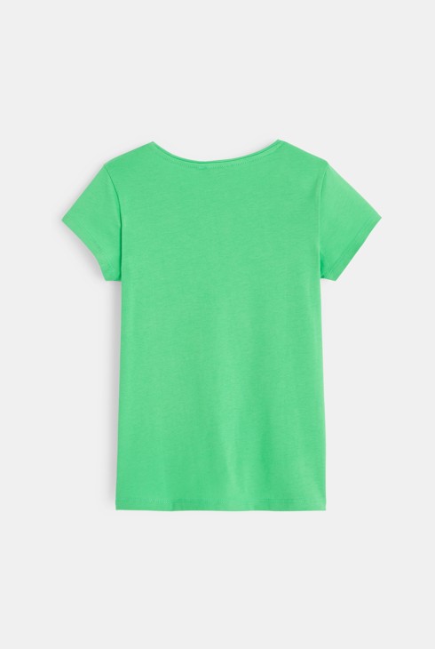 Camiseta básica verde niña 2