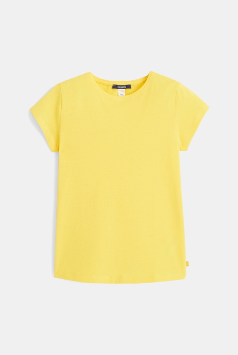 Basic-T-Shirt Gelb Mädchen 1