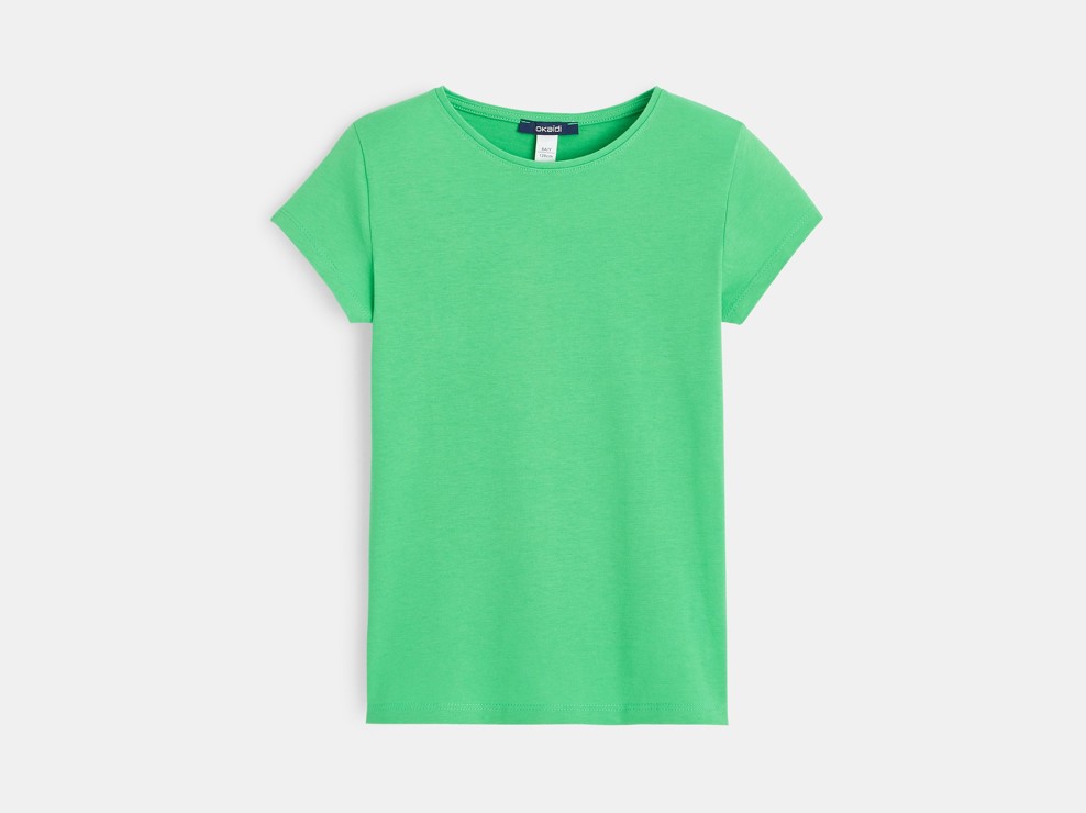 Camiseta básica verde niña 2