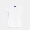 T-shirt manches courtes uni blanc fille