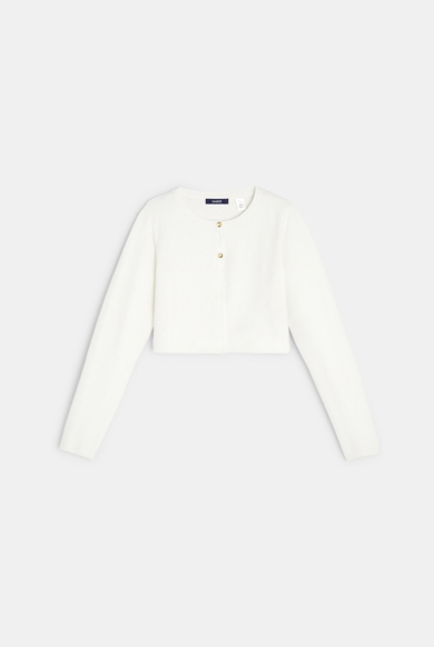 Girl's white bolero cardigan Okaïdi & Obaïbi
