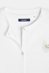 Chaqueta de punto calado blanca niña 2