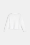 Chaqueta de punto calado blanca niña 3