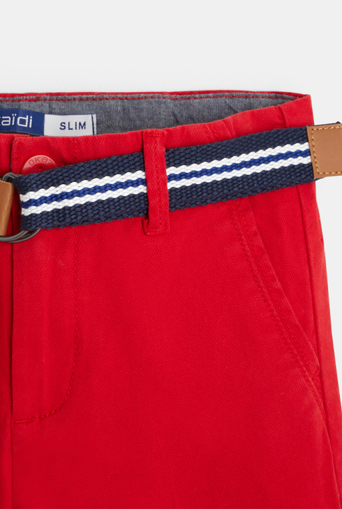 Bermuda en toile + ceinture garçon