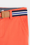 Bermuda en toile + ceinture orange garçon 2