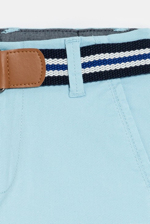 Bermuda en toile + ceinture bleu garçon 2
