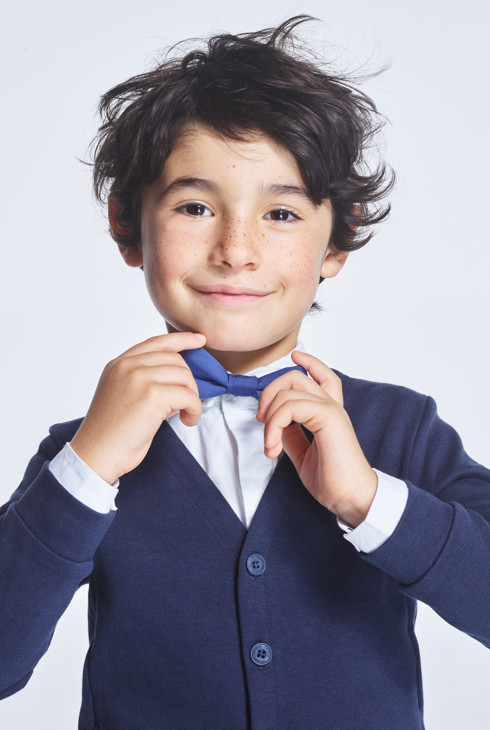 Noeud papillon bleu garçon 2