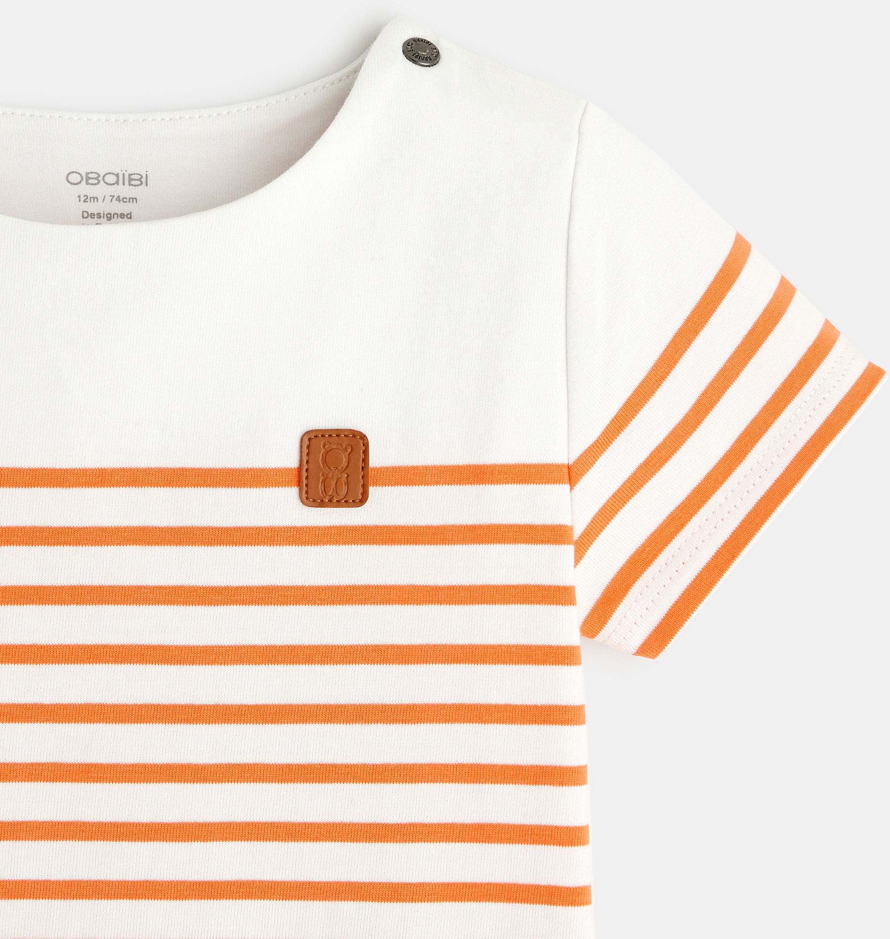 Matrosen-T-Shirt Orange Baby Jungen 2
