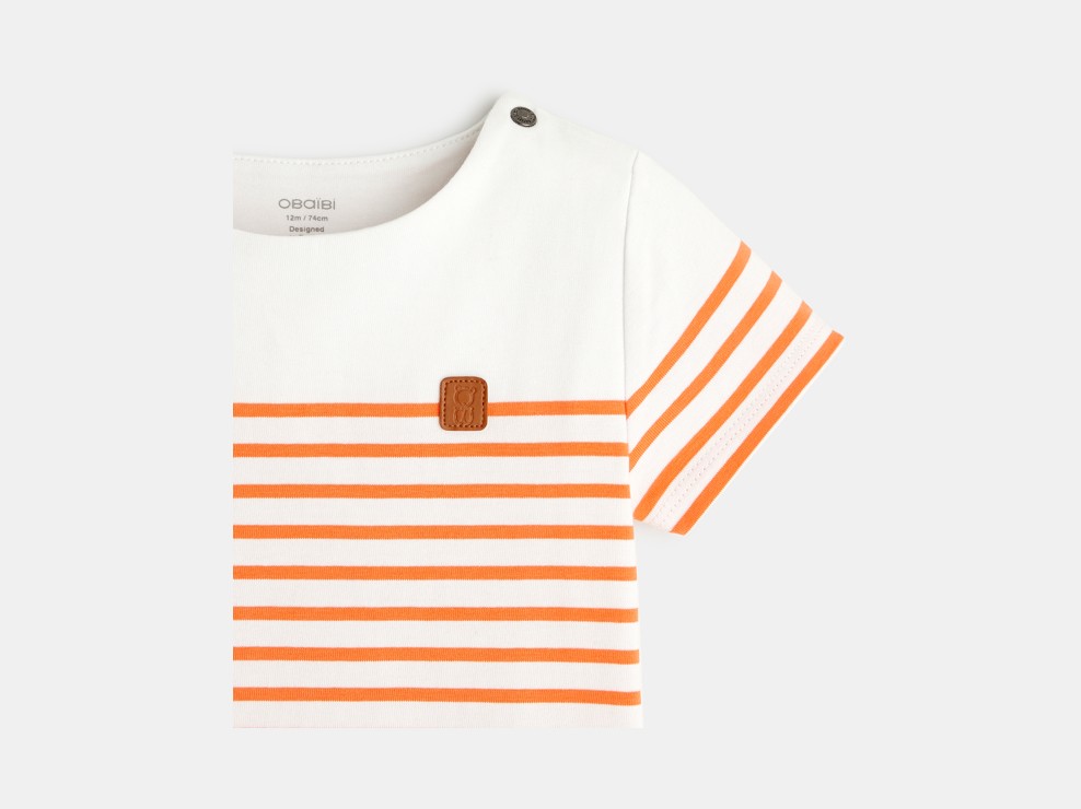 Matrosen-T-Shirt Orange Baby Jungen 2