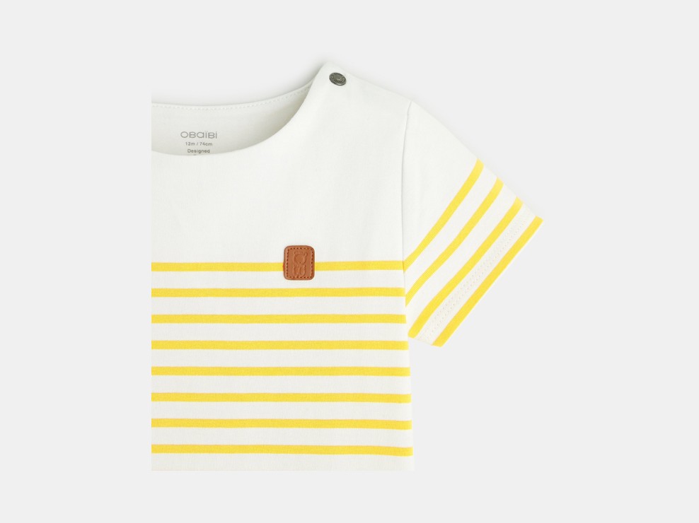 Matrosen-T-Shirt Gelb Baby Jungen 2