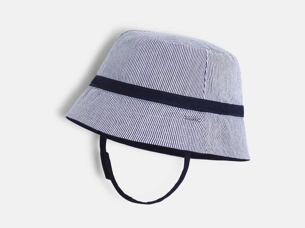 Bob uni à bande rayée réversible bleu bébé garçon 2
