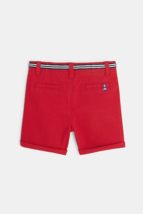 Shorts aus Baumwollpikee. Rot Baby Jungen 2