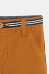 Short en piqué de coton beige bébé garçon 2