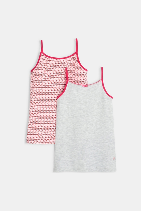 Podkoszulek bawelniany (komplet 2 sztuki) różowy dziewczynka 1