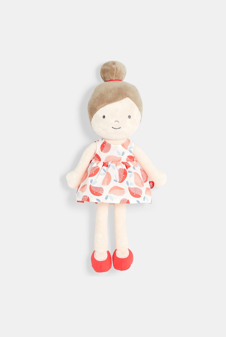 Muñeca de peluche de terciopelo rojo recién nacido 1