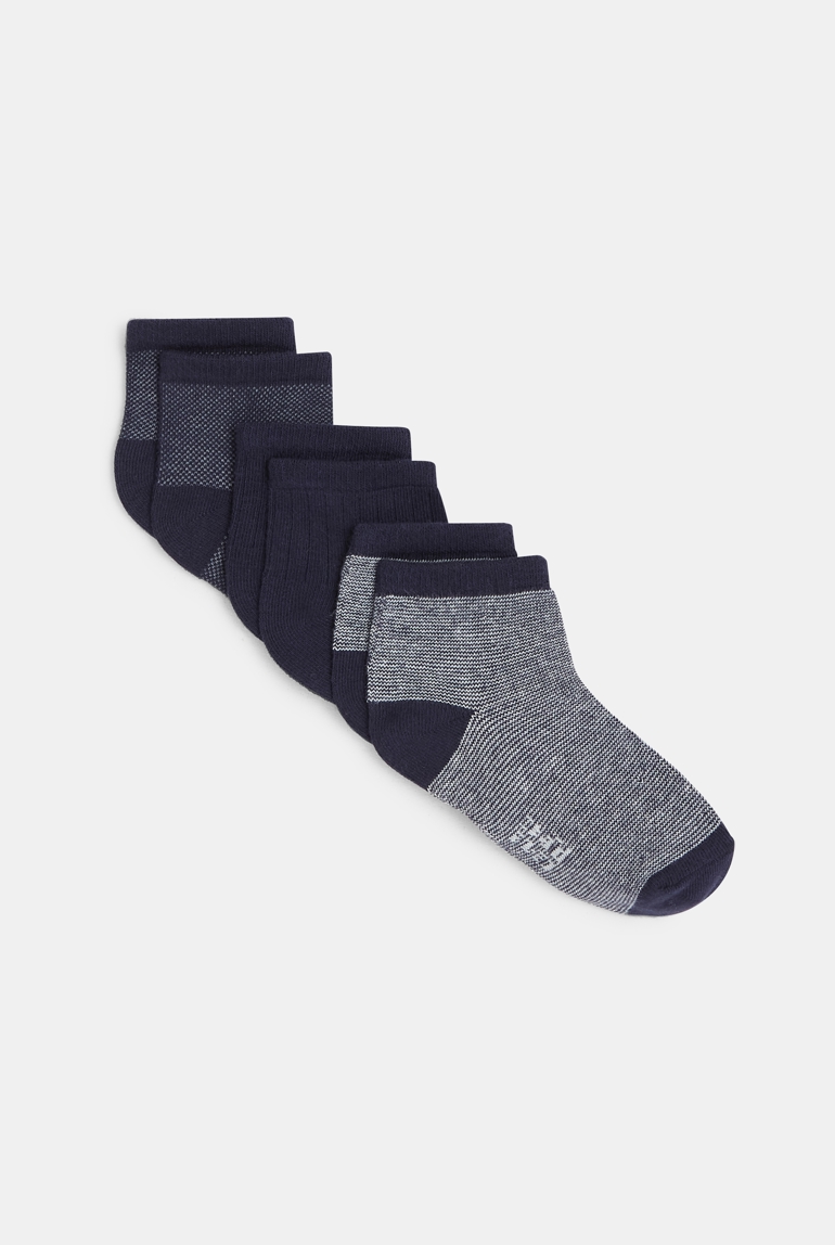 Socquettes fantaisies (lot de 3) bleu garçon 1