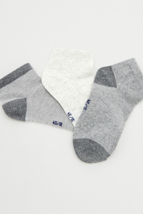 Modische Söckchen (3er-Pack) Grau Jungen 2