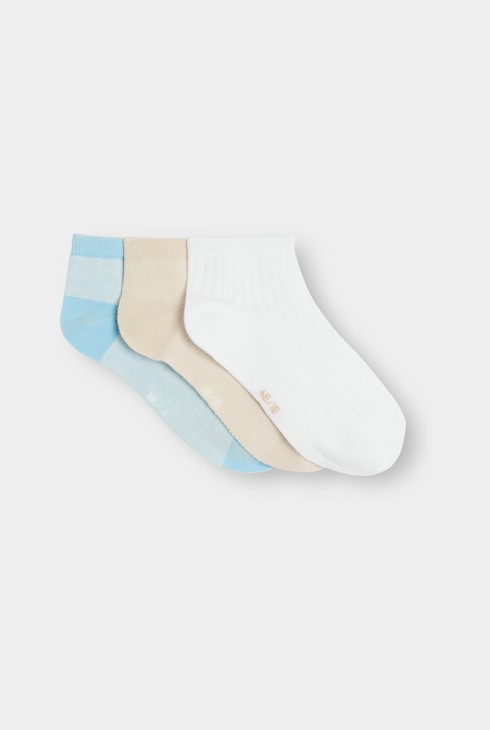 Socquettes fantaisies (lot de 3) beige garçon 1
