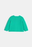 Gilet coton pointelle vert bébé fille 3