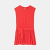Robe plissée rouge fille