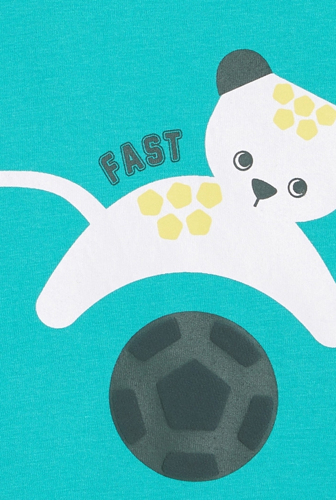 T-shirt à motif animalier vert bébé garçon 2