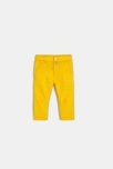 Pantalon taille pressionnée jaune bébé garçon 1