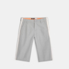 Bermuda long en toile stretch gris garçon