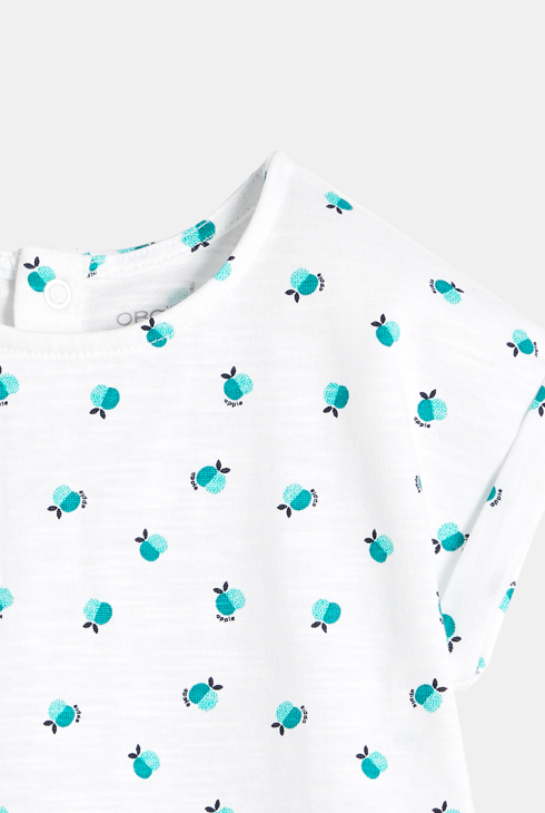 Bedrucktes T-Shirt Grün Baby Mädchen 2