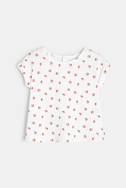 Koszulka we wzory czerwony niemowlę dziewczynka 1