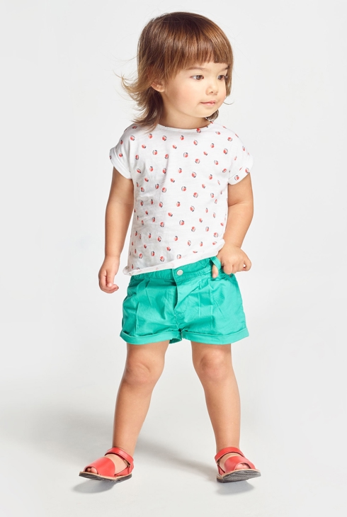 Koszulka we wzory czerwony niemowlę dziewczynka 2