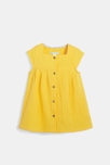 Vestido de verano de material de muselina amarillo bebé niña 1