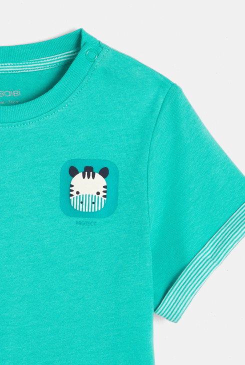 Majica z motivom zelena dojenček deček 2