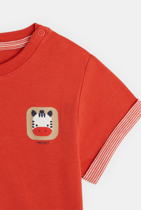 Majica z motivom  oranžna dojenček deček 2