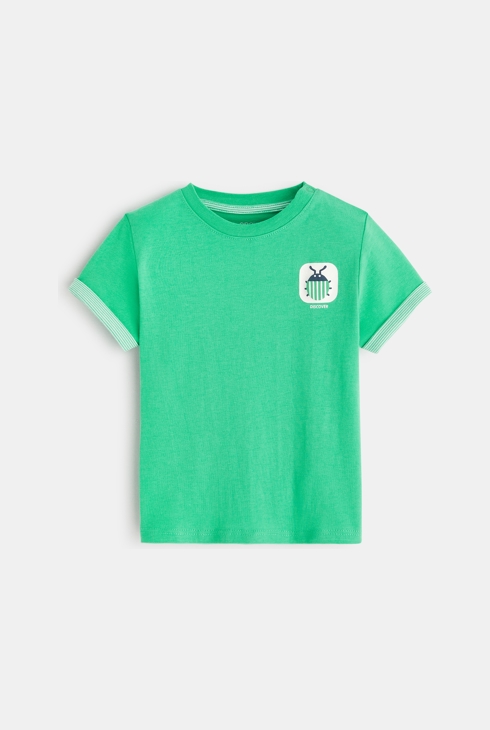 T-shirt à motif vert bébé garçon 1