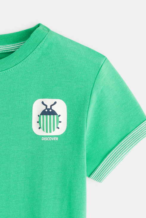 T-shirt à motif vert bébé garçon 2
