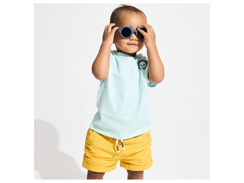 Camiseta con motivo azul verde bebé niño 1