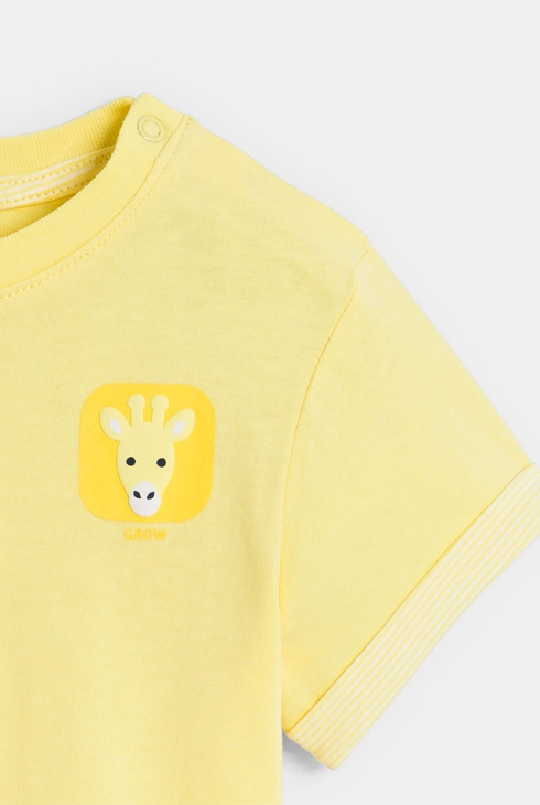 Gelbes T-Shirt mit Druck Kleinkind Junge