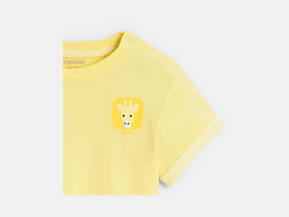 T-shirt à motif jaune bébé garçon 2