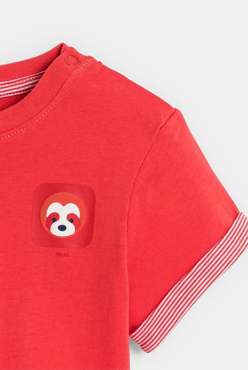 T-shirt à motif rouge bébé garçon