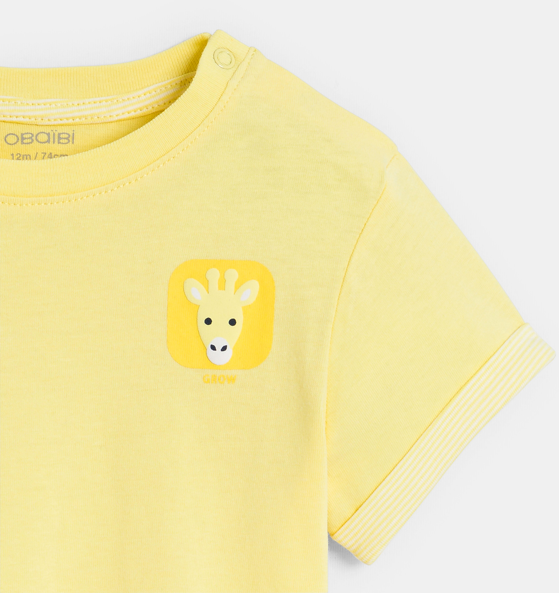 Gelbes T-Shirt mit Druck Kleinkind Junge 2