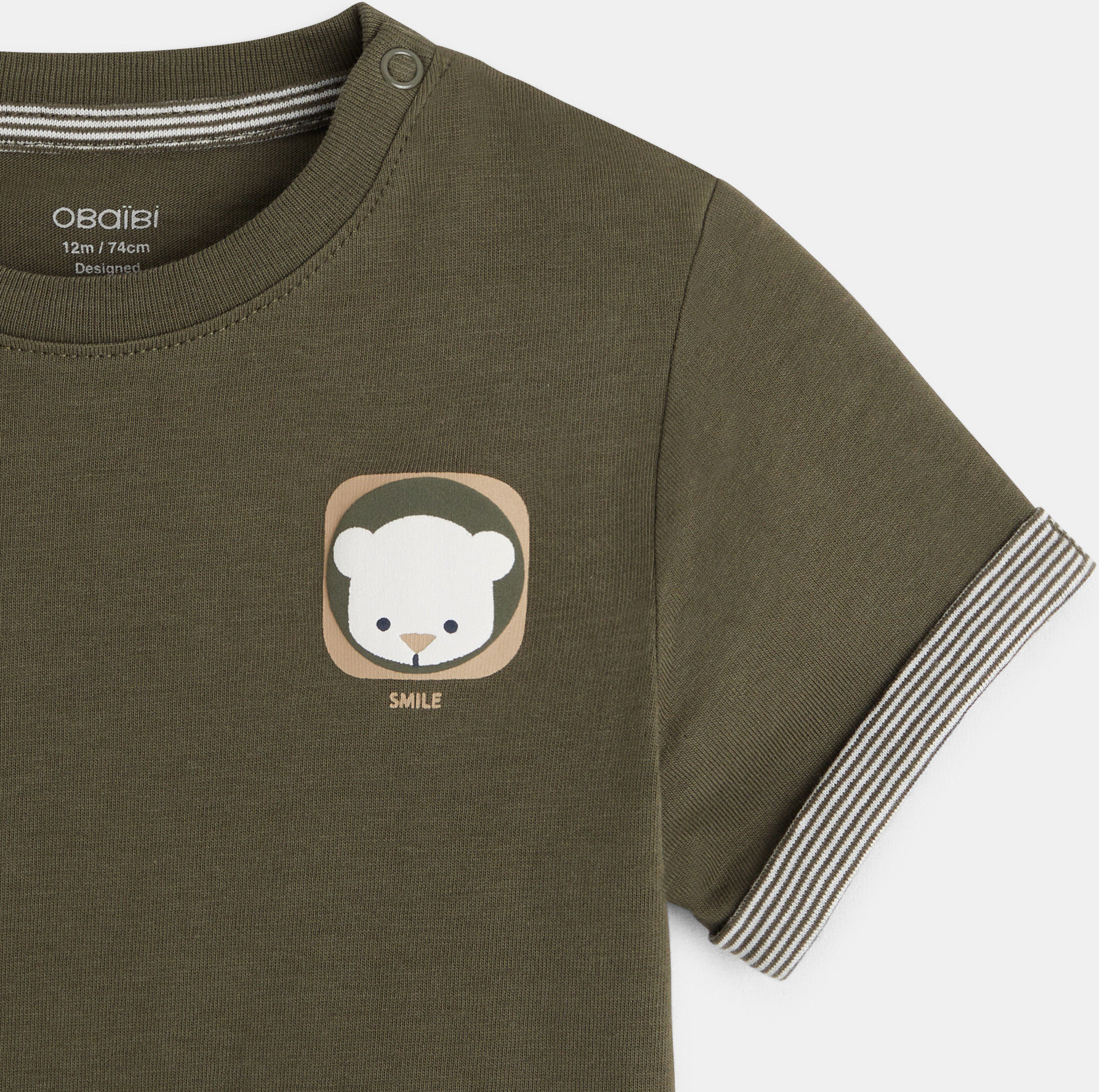 Majica z motivom zelena dojenček deček 2