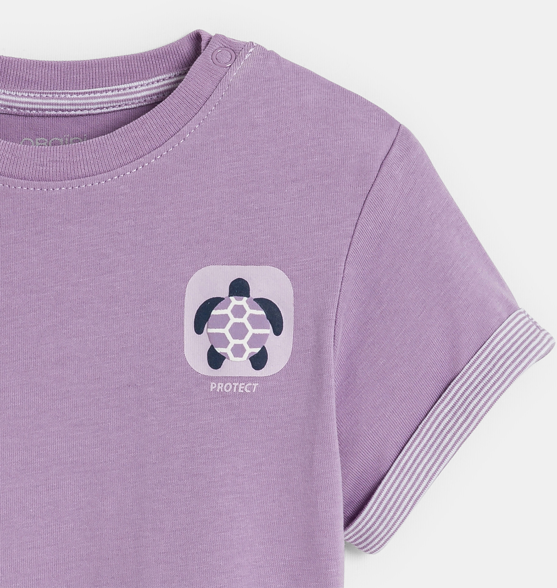Violettes T-Shirt mit Druck Kleinkind Junge 2