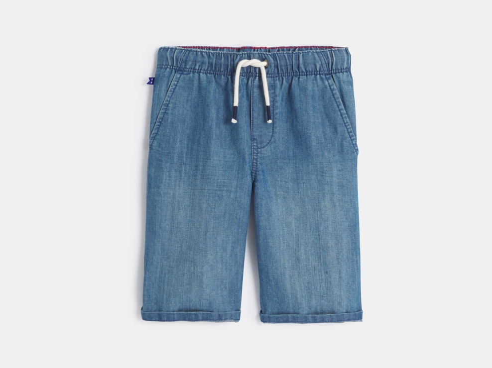 Bermuda slim en jean bleu garçon 1